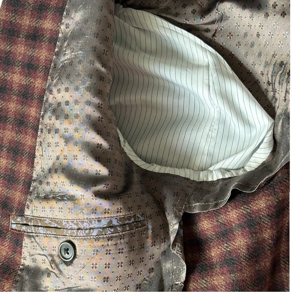 JKT  New York 100% wool men’s 2 button closure plaid blazer coat rn#98302 | 40R - Picture 9 of 16